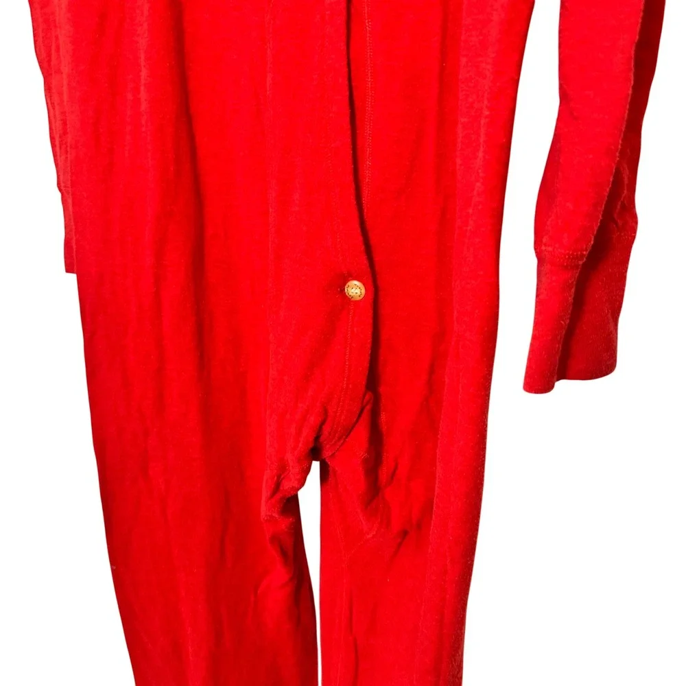 Duofold Vintage Mens Red Union Suit‎ Thermal One Piece Long John Made in USA L